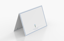 Load image into Gallery viewer, "Blue Dainty Flower" Personalized Stationery