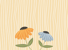 Load image into Gallery viewer, &quot;Pair of Flowers&quot; Blank Single Card
