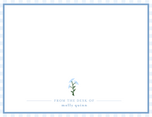 Load image into Gallery viewer, "Blue Dainty Flower" Personalized Stationery
